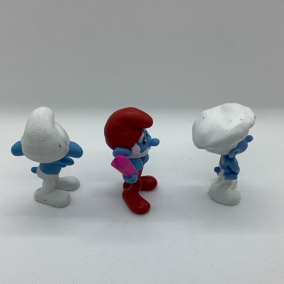 Smurf Figures Set of 3 Baker, Papa, Grouchy - Picture 3 of 5